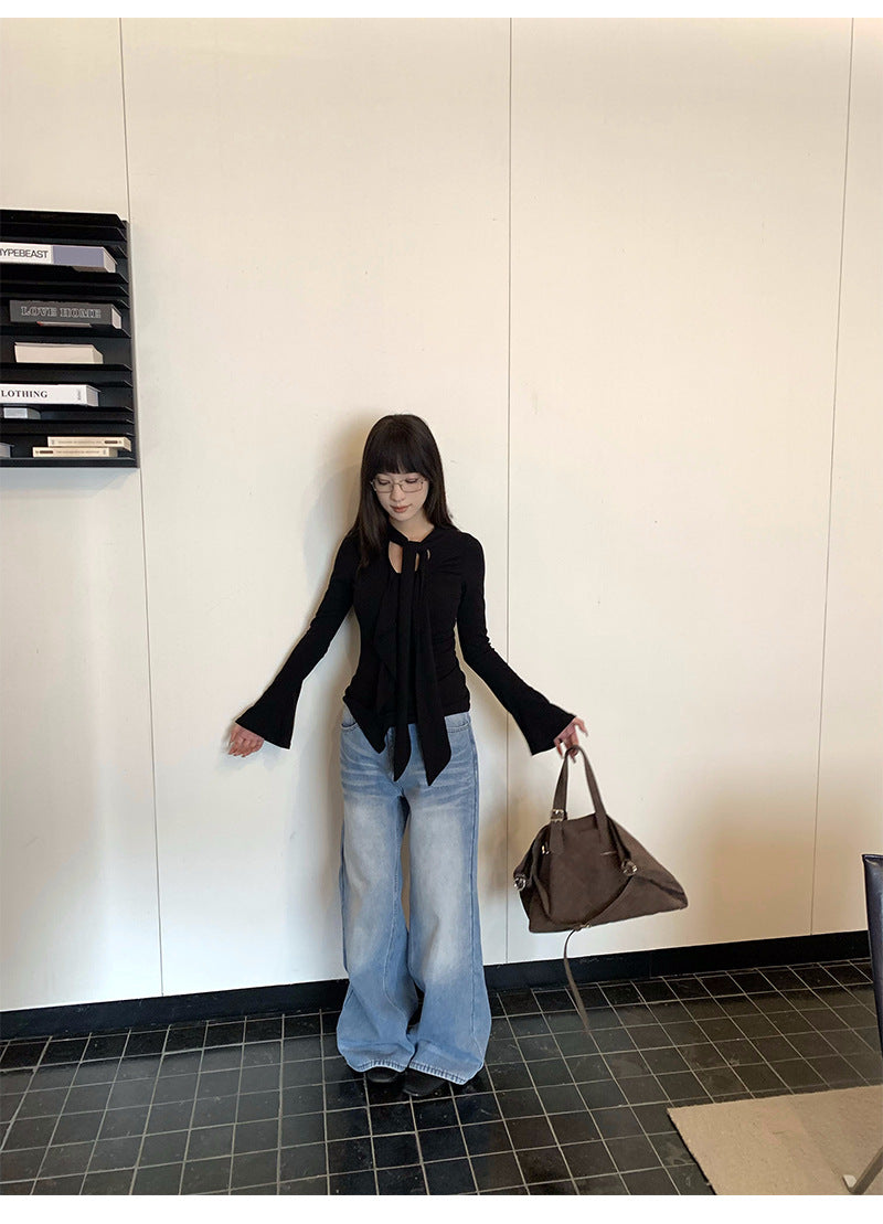 Fleece Lined Wide Leg Jeans | Tajstylo