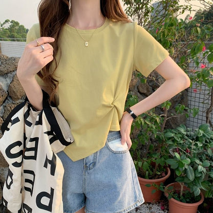 Slim Fit Short Sleeve Crop Top | Tajstylo