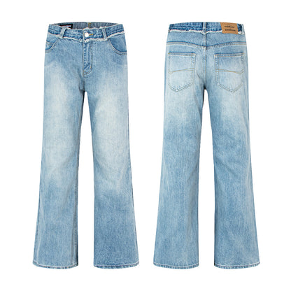 Distressed Loose Fit Straight Leg Jeans | Tajstylo