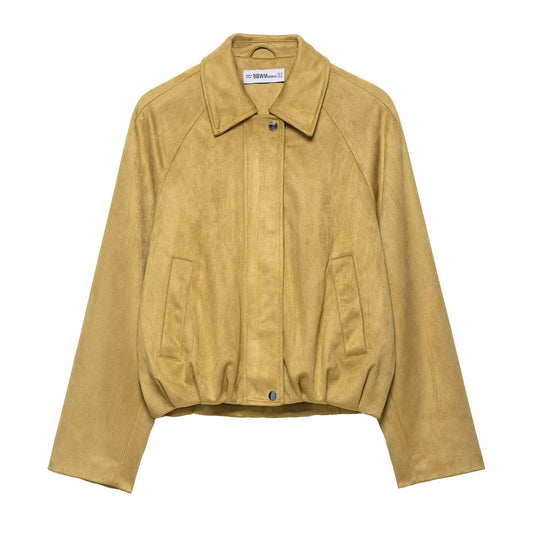 Faux Suede Pilot Jacket | Tajstylo