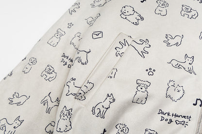 Cartoon Dog Hooded Fleece Coat | Tajstylo