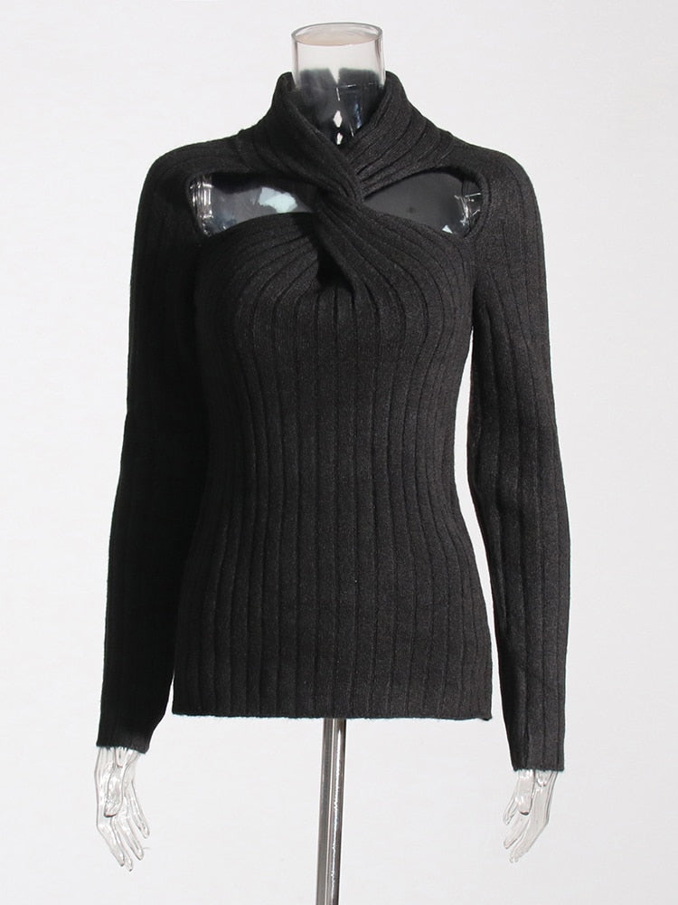 Hollow Out Knit T-Shirt | Tajstylo
