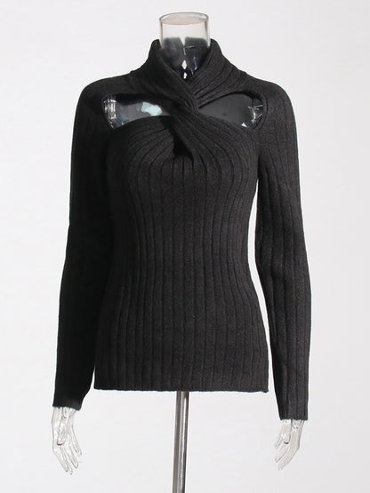Hollow Out Knit T-Shirt | Tajstylo