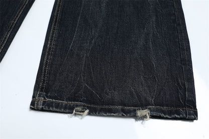 Black Denim Straight Leg Jeans | Tajstylo