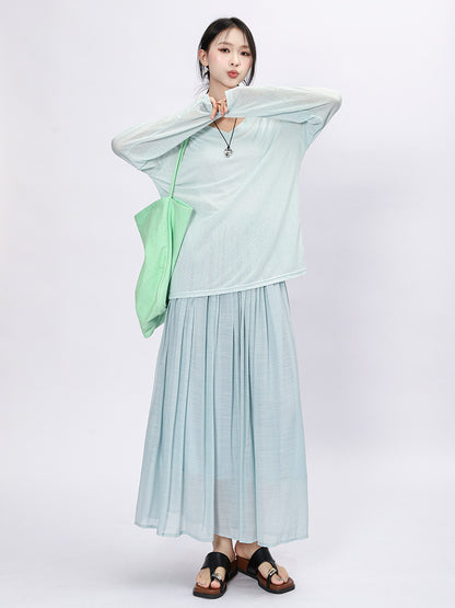 Solid Color A-Line Skirt | Tajstylo