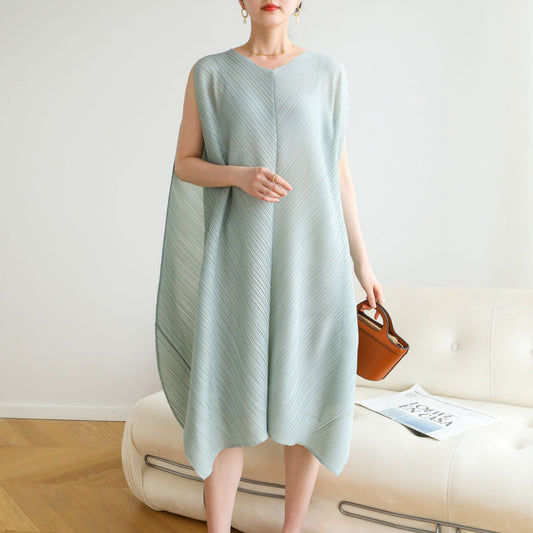 Pleated Casual Resort-Style Dress | Tajstylo