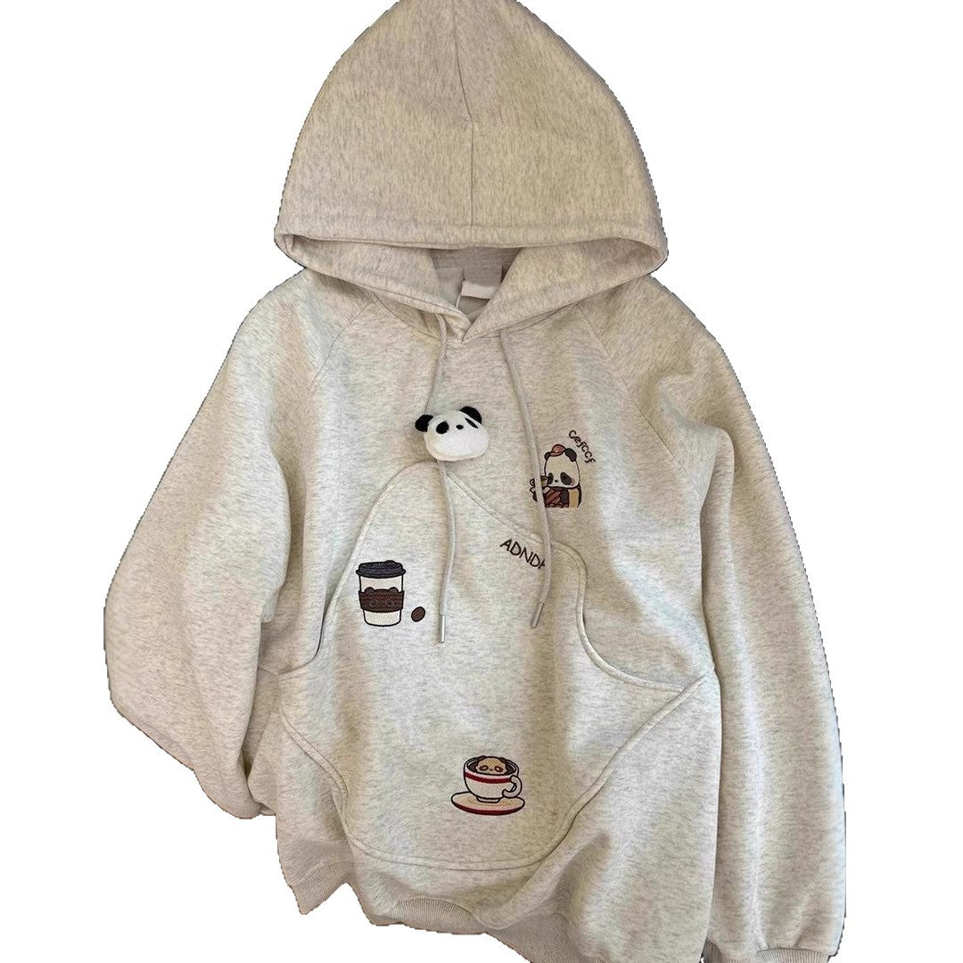 Woman wearing Hooded Sweatshirt for Women in casual setting