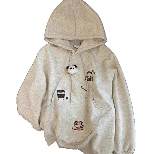 Woman wearing Hooded Sweatshirt for Women in casual setting