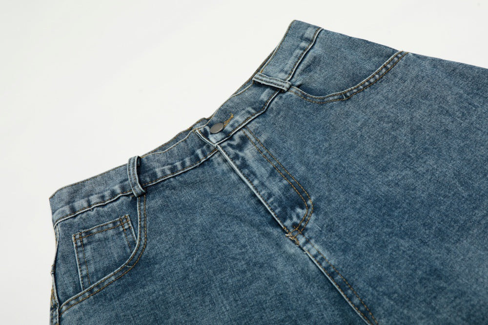 Washed Denim Pants | Tajstylo