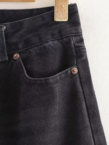 Casual Washed Denim Pants | Tajstylo