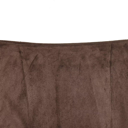 Asymmetric Suede Effect MIDI Skirt | Tajstylo