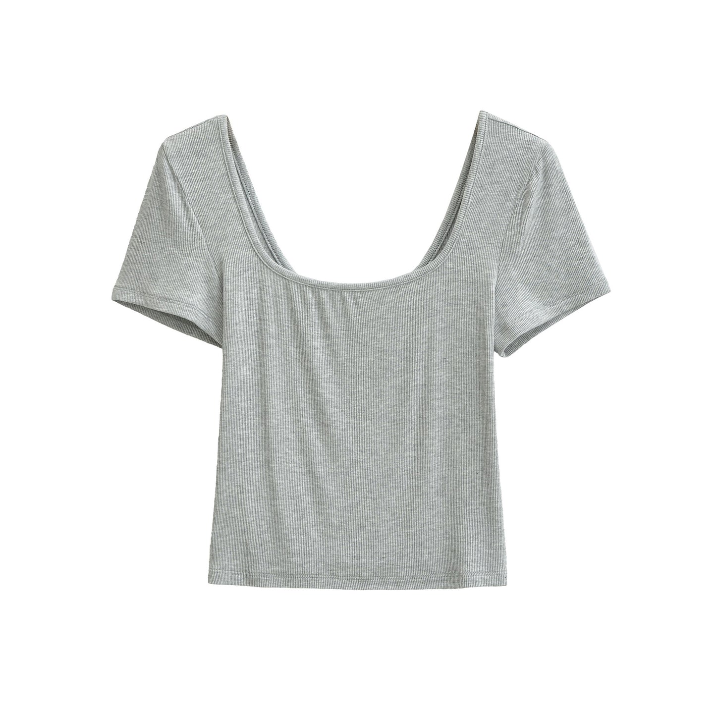 U-Neck Short Sleeve Top | Tajstylo