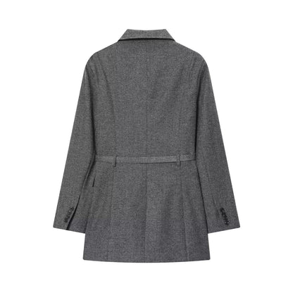Belt Tied Suit Jacket and Pants Set | Tajstylo