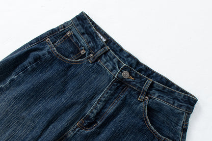 Washed Straight Leg Jeans | Tajstylo