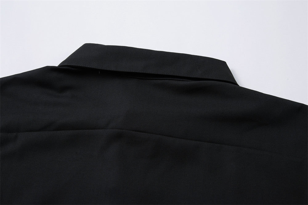 Loose Open Front Long Sleeve Shirt | Tajstylo