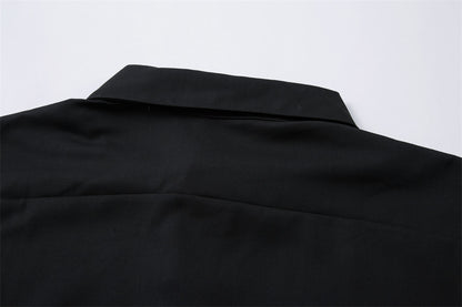 Loose Open Front Long Sleeve Shirt | Tajstylo