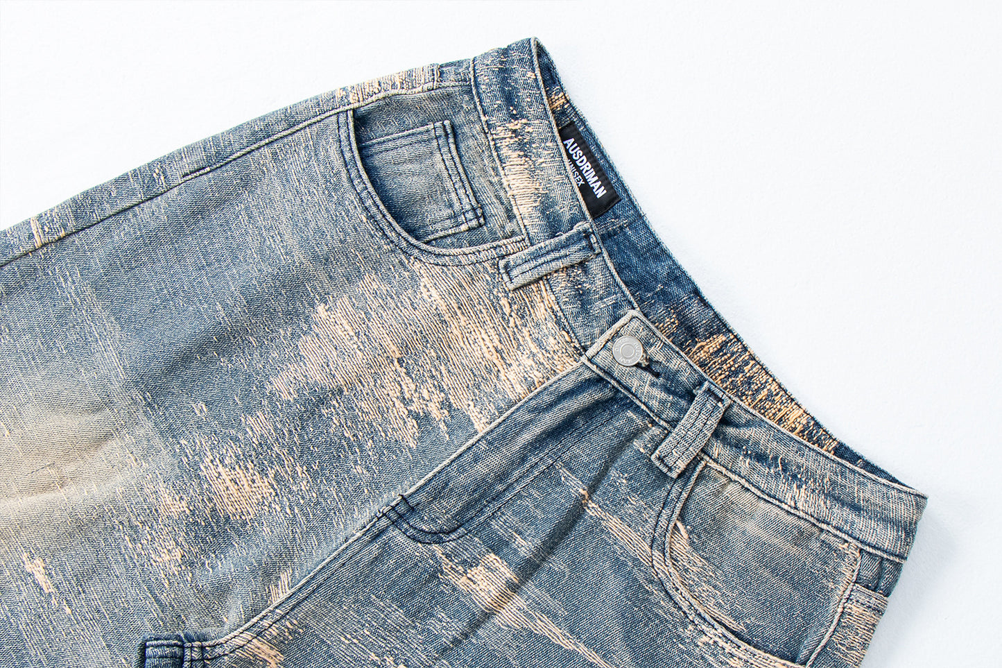 Street Style Washed Distressed Straight Leg Jeans | Tajstylo