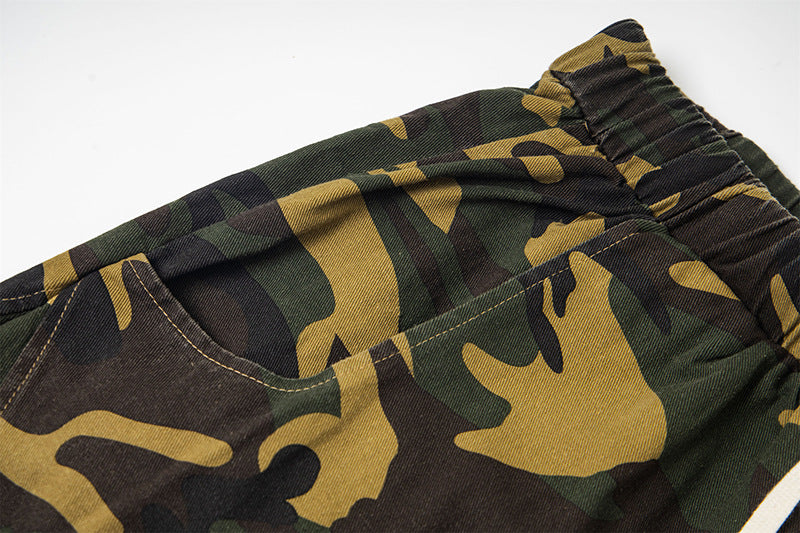 Camouflage Straight Leg Casual Pants | Tajstylo