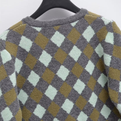Diamond Jacquard Sweater | Tajstylo
