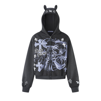 Woman wearing Loose Fit Hoodie for Women in a casual setting