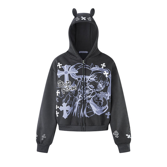Woman wearing Loose Fit Hoodie for Women in a casual setting