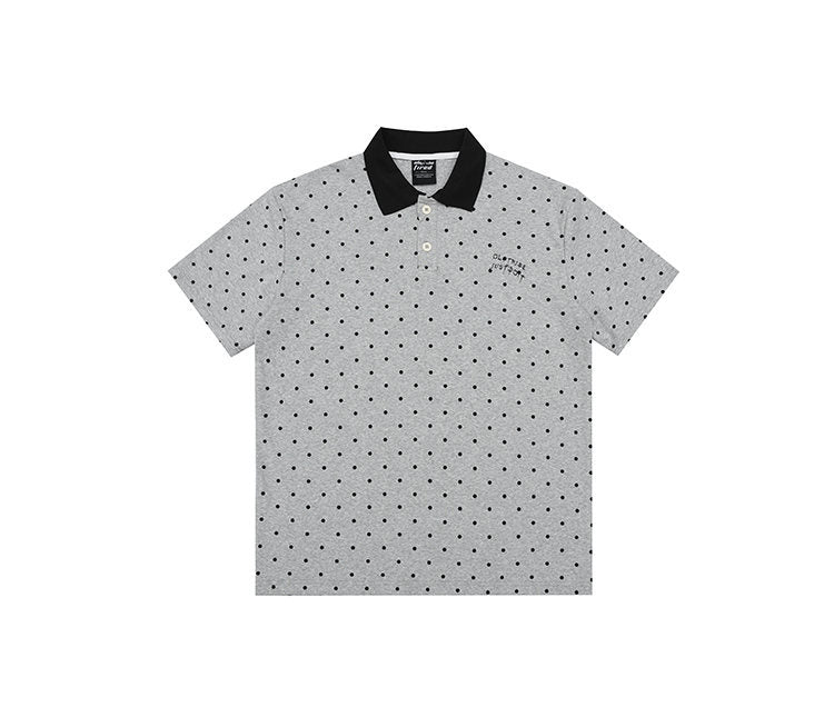 Polka Dot Color-Block Collar Sweater | Tajstylo