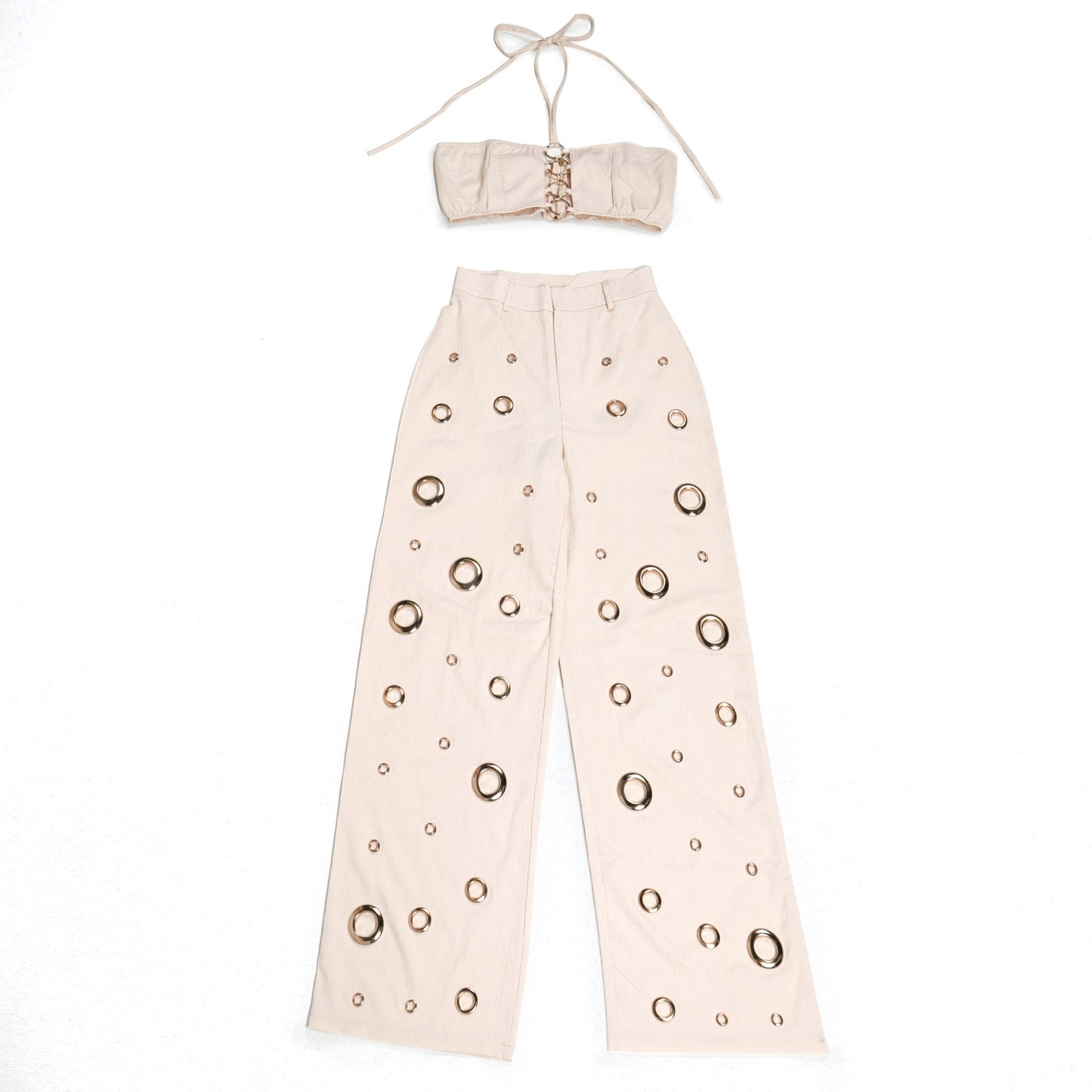 Flattering Ripped Fitted Two-Piece Nightclub Outfit | Tajstylo
