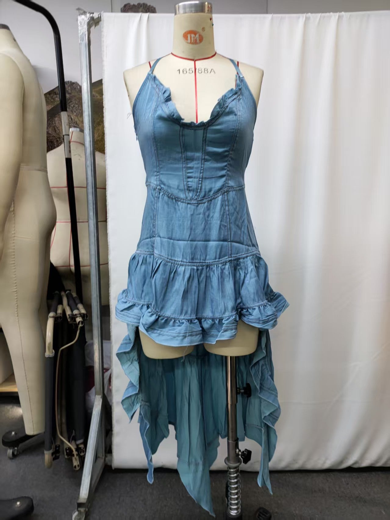 Vintage Retro Western Ruffle Midi Dress | Tajstylo