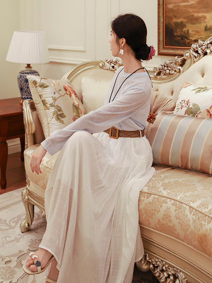 Belt Double Pocket Skirt | Tajstylo