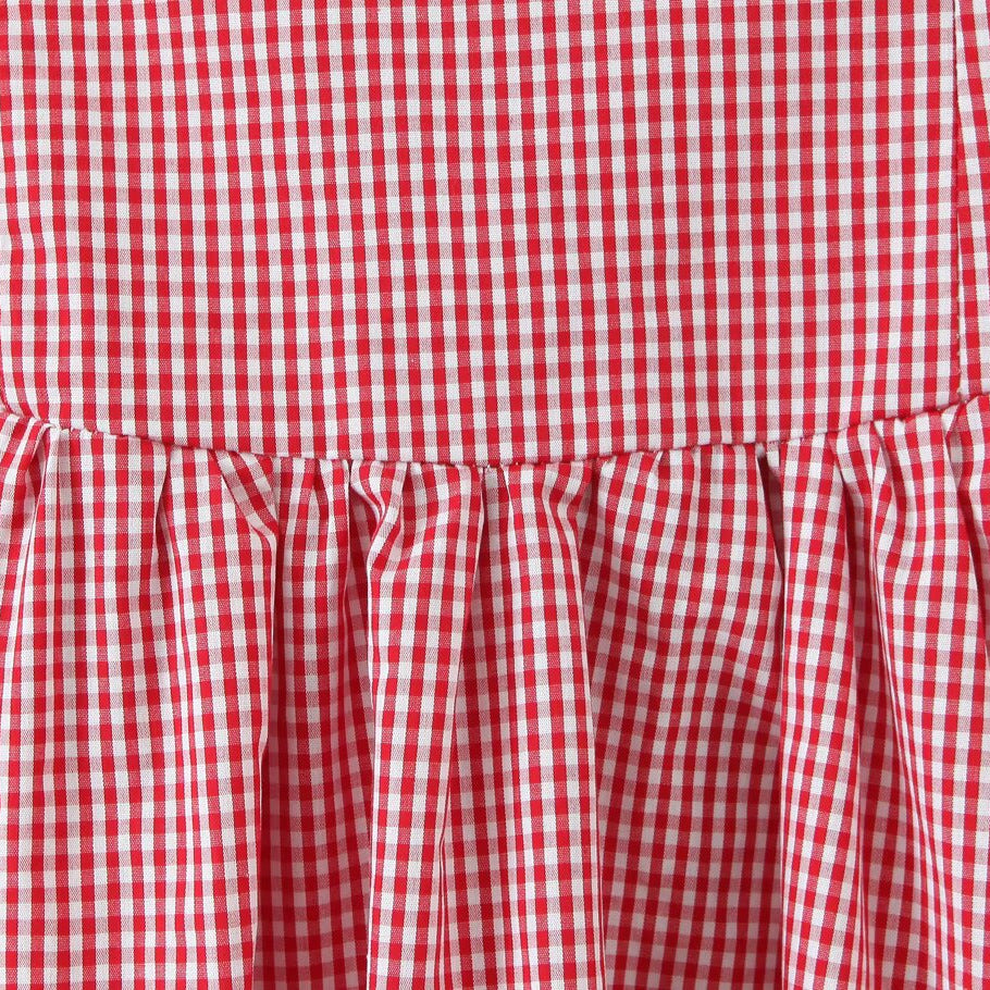 Red Plaid Halter Neck Sleeveless Short Dress | Tajstylo