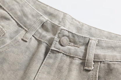 Deep Space Gray Tie-Dye Straight Leg Jeans | Tajstylo