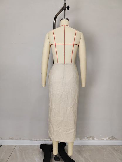 Solid Color Irregular Skirt | Tajstylo