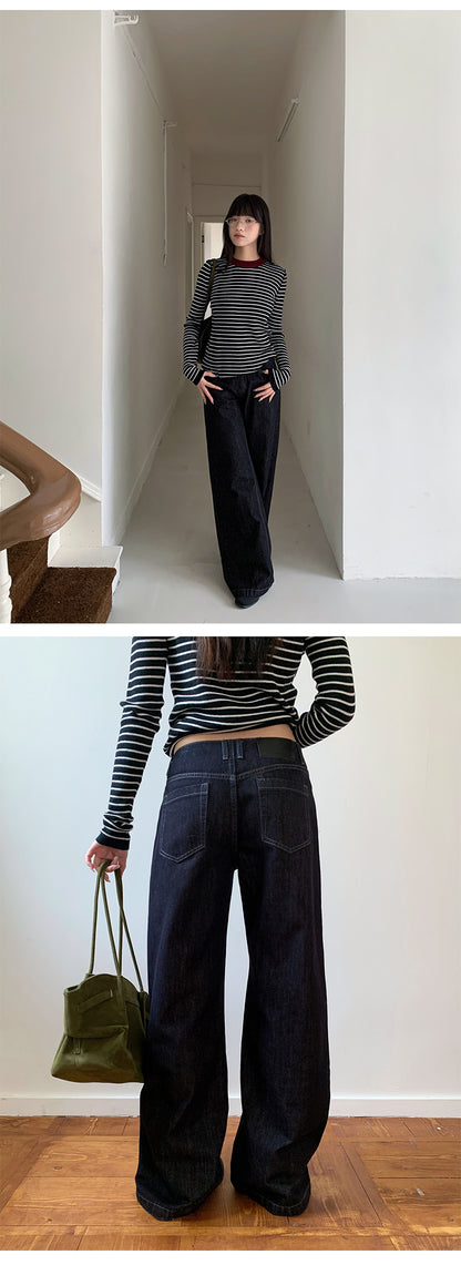 Low Waist Flared Denim Jeans | Tajstylo