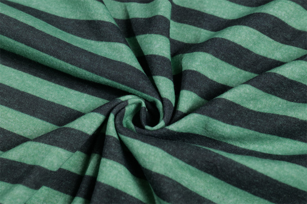 Loose Striped Round Neck Shirt | Tajstylo