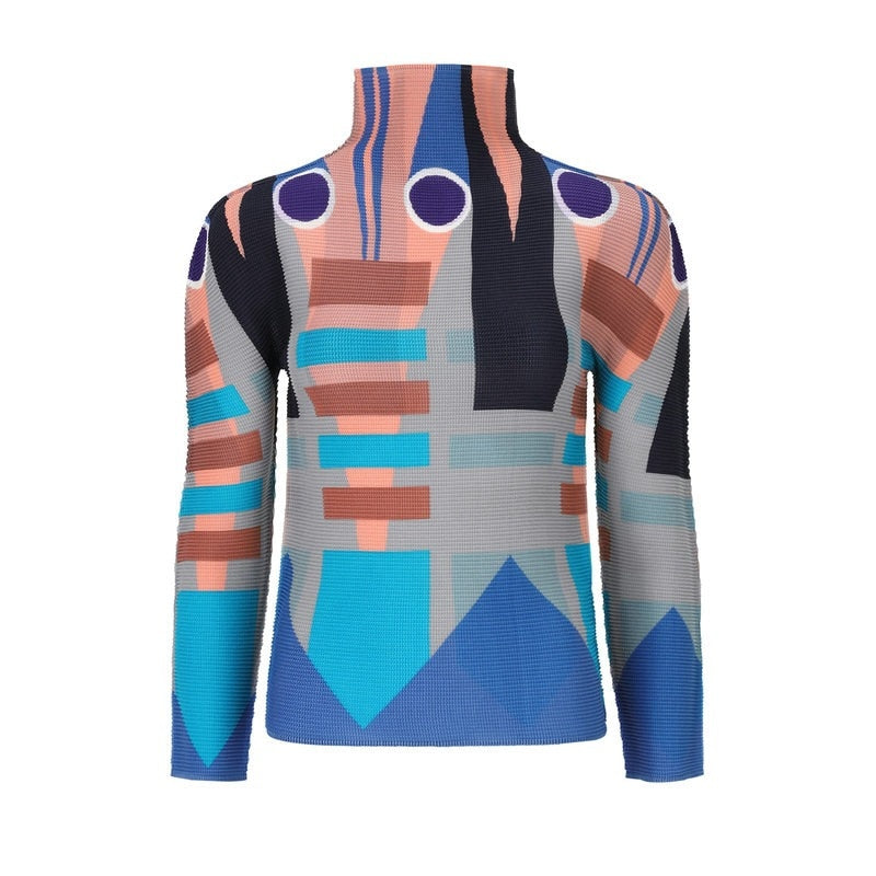 Woman wearing Miyake Pleated Corset Top in a stylish setting
