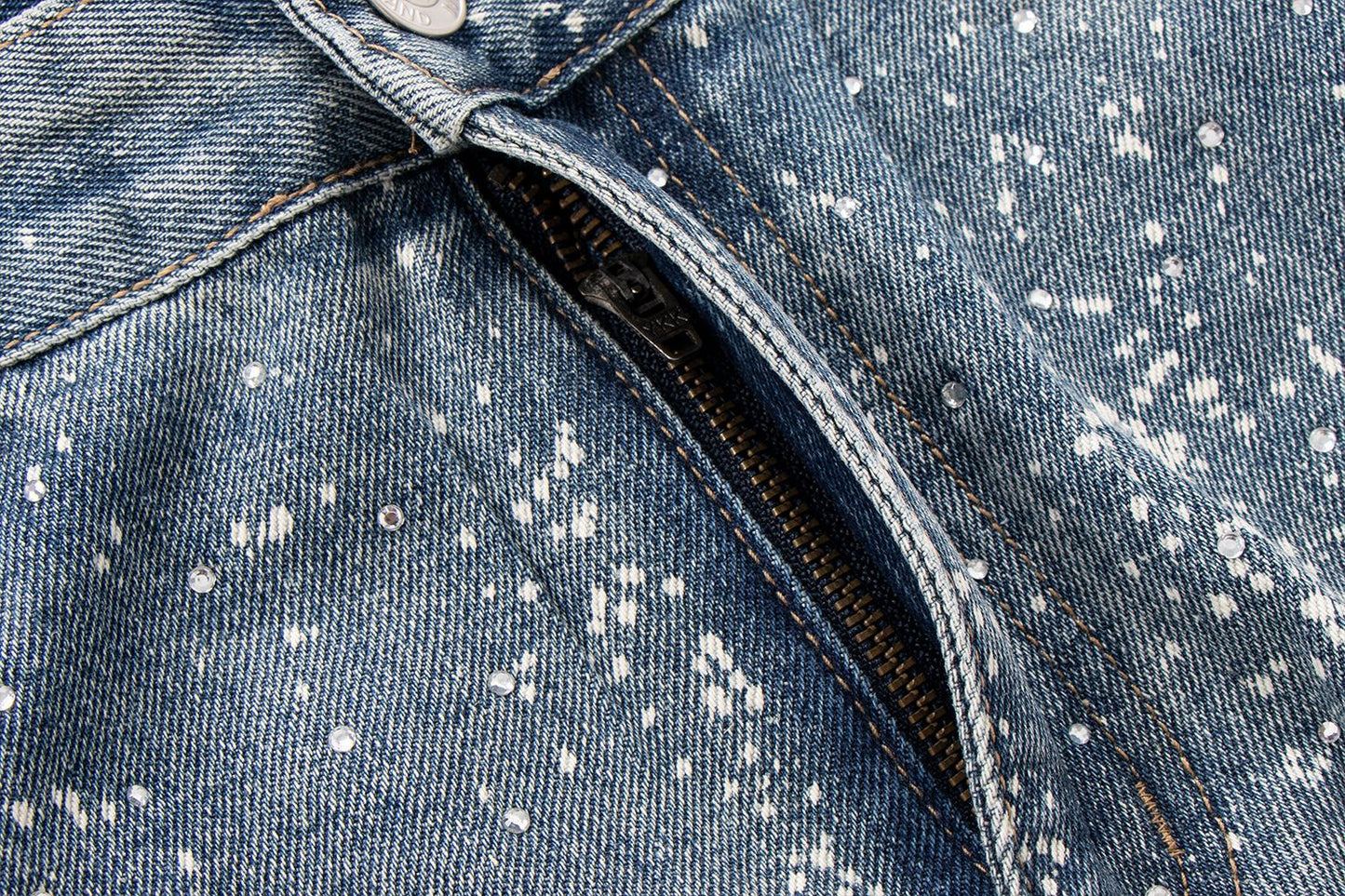 Starry Sky Painted Design Denim Pants | Tajstylo