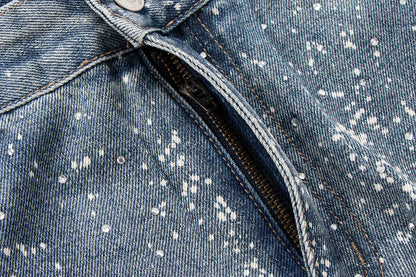 Starry Sky Painted Design Denim Pants | Tajstylo