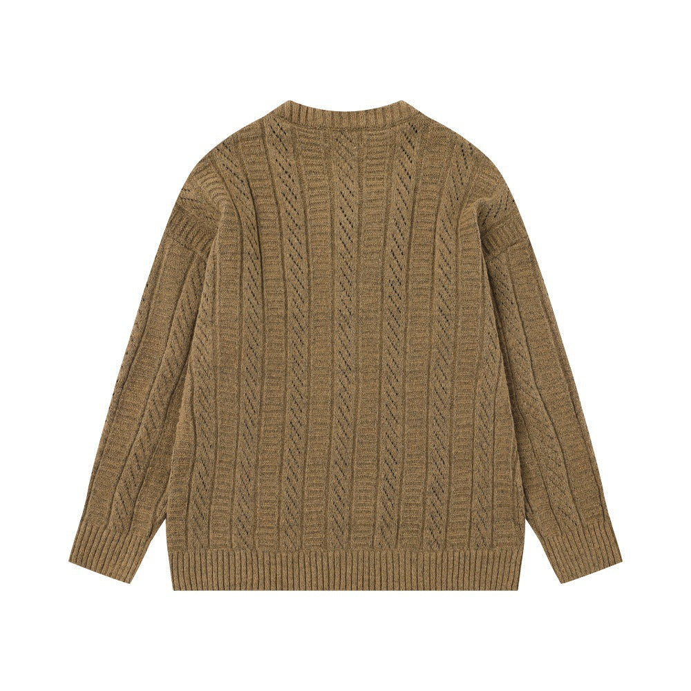 Hooded Diagonal Cardigan Sweater | Tajstylo