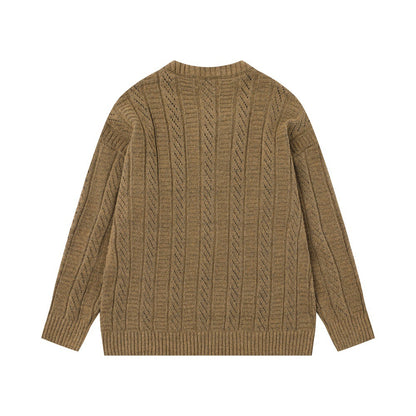 Hooded Diagonal Cardigan Sweater | Tajstylo