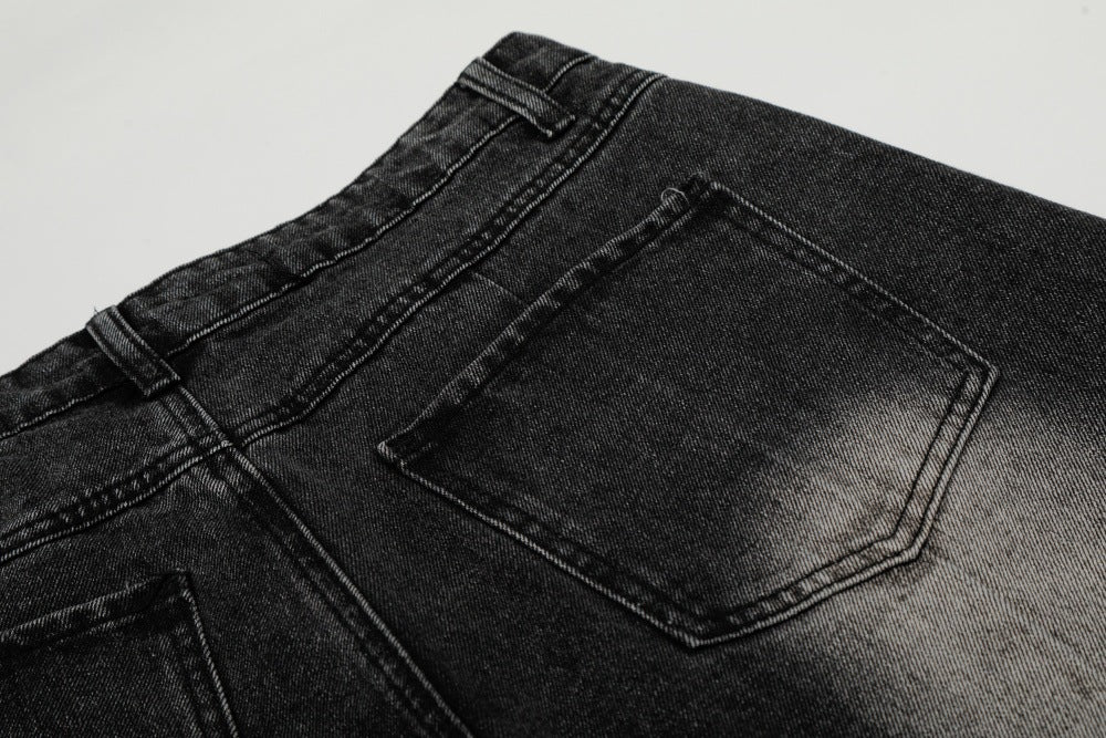 Color Blocked Denim Pants | Tajstylo