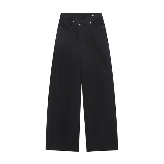 Woman wearing Street Double Breasted Pants in a city setting