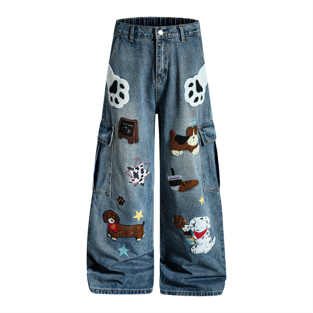 Women's Loose Fit Denim Workwear Pants | Tajstylo