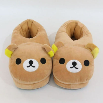 Women's Cute Rilakkuma Cartoon Suede Soft Warm Indoor Home Slippers – Style View | TajStylo