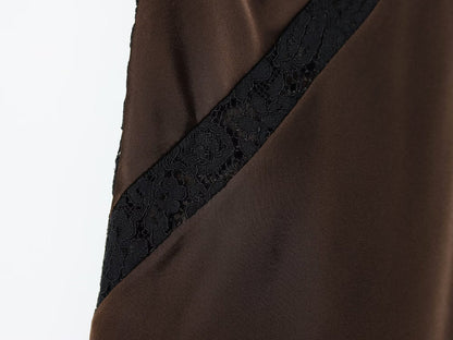Satin Asymmetric Midi Dress | Tajstylo