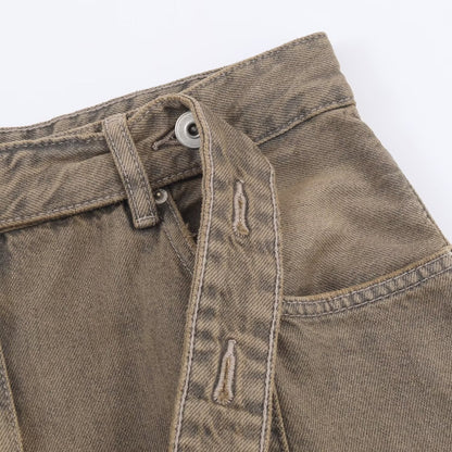 High Waist Baggy Bucket Jeans | Tajstylo