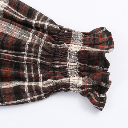 Long Sleeve Honeycomb Plaid Shirt | Tajstylo