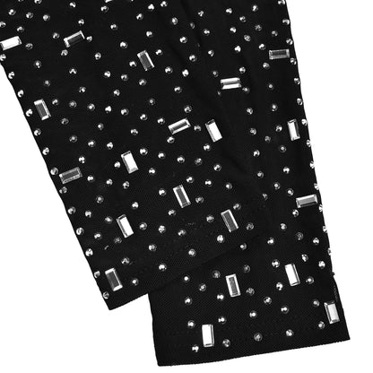 Sexy Mesh Rhinestone Bodycon Mini Dress | Tajstylo