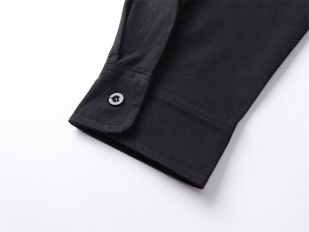 Logo Letter Printed Long Sleeve Shirt | Tajstylo