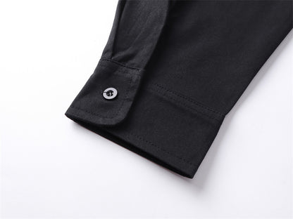 Logo Letter Printed Long Sleeve Shirt | Tajstylo
