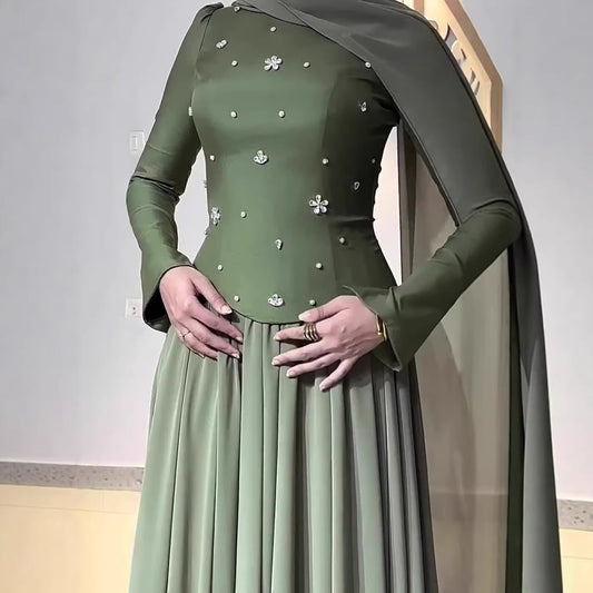 Green Ruffle Casual Fit Dress | Tajstylo